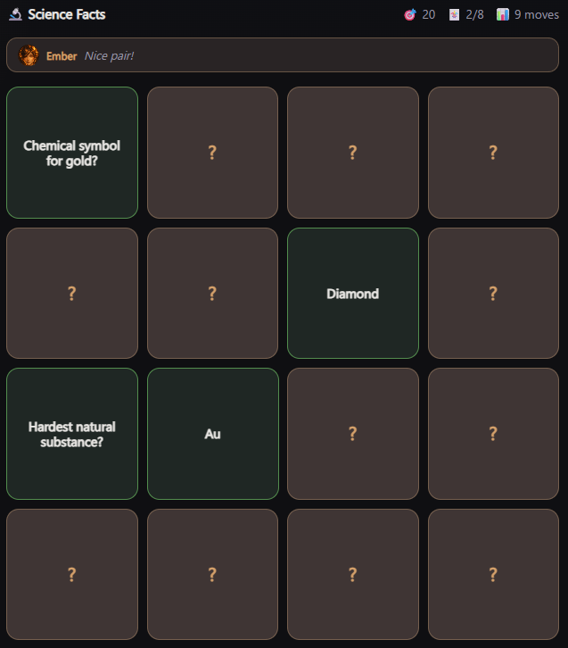 Games feature screenshot